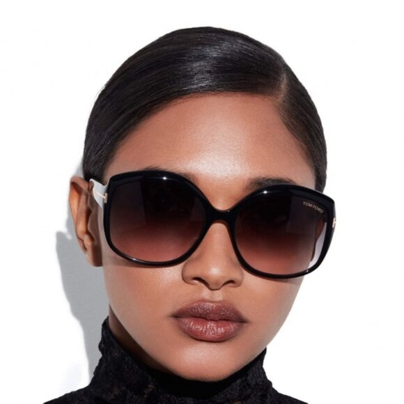 Tom Ford Chiara-02 FT0919 55B Butterfly Sunglasses - Havana/Smoke main image 8
